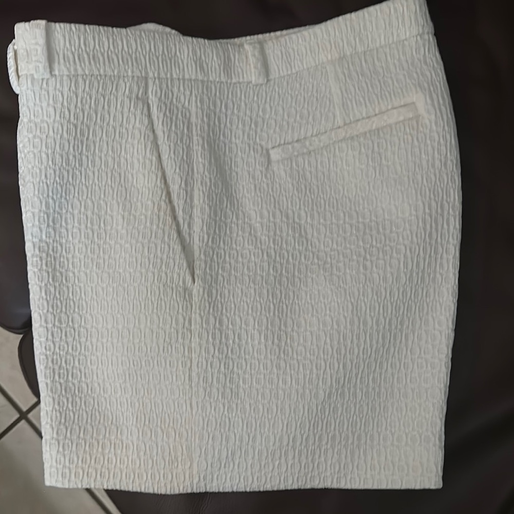 Textured White Skirt